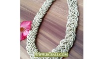 White Seed Beaded Necklaces Fashion